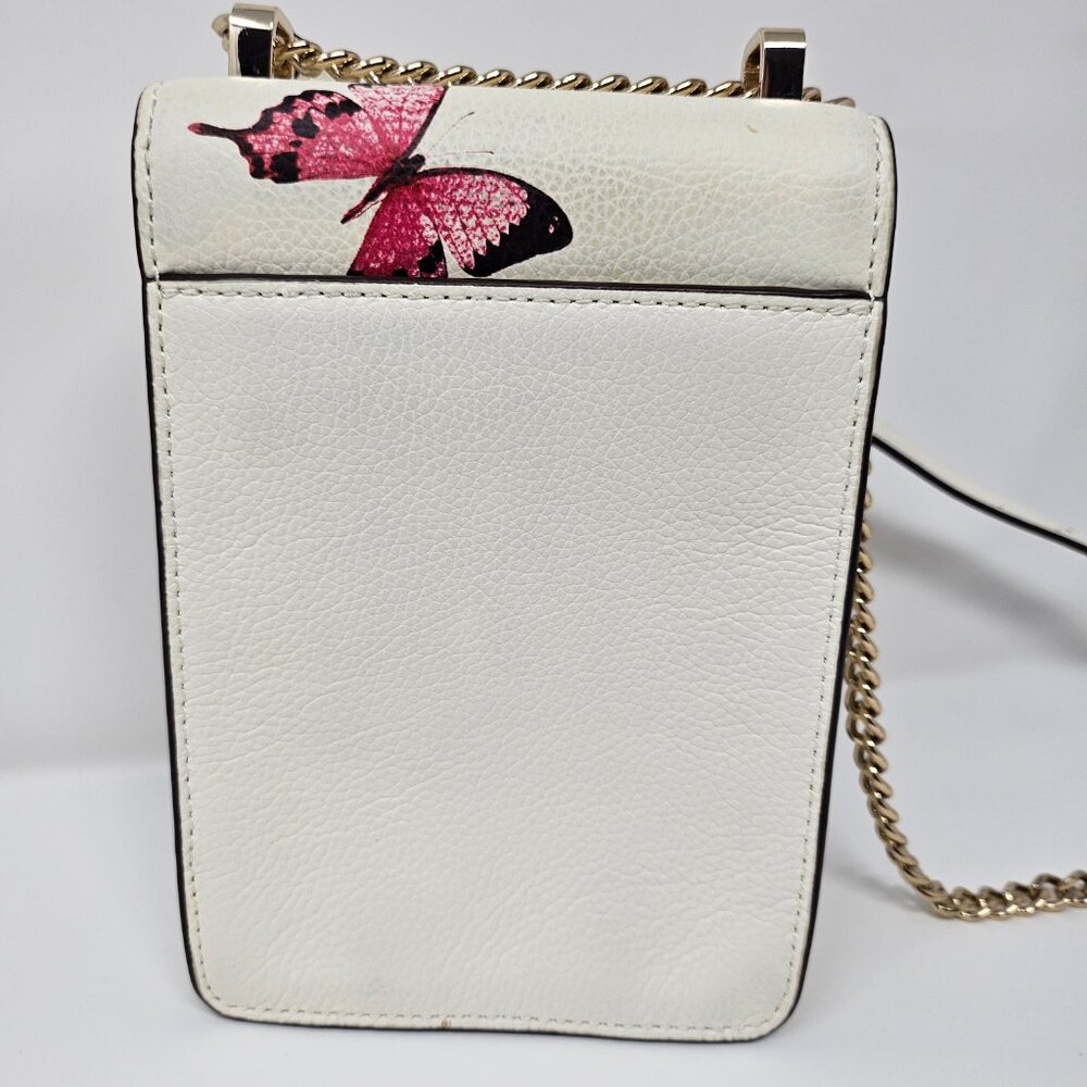 DKNY Elisa North-South Butterfly print leather crossbody mini bag - Picture 3 of 13
